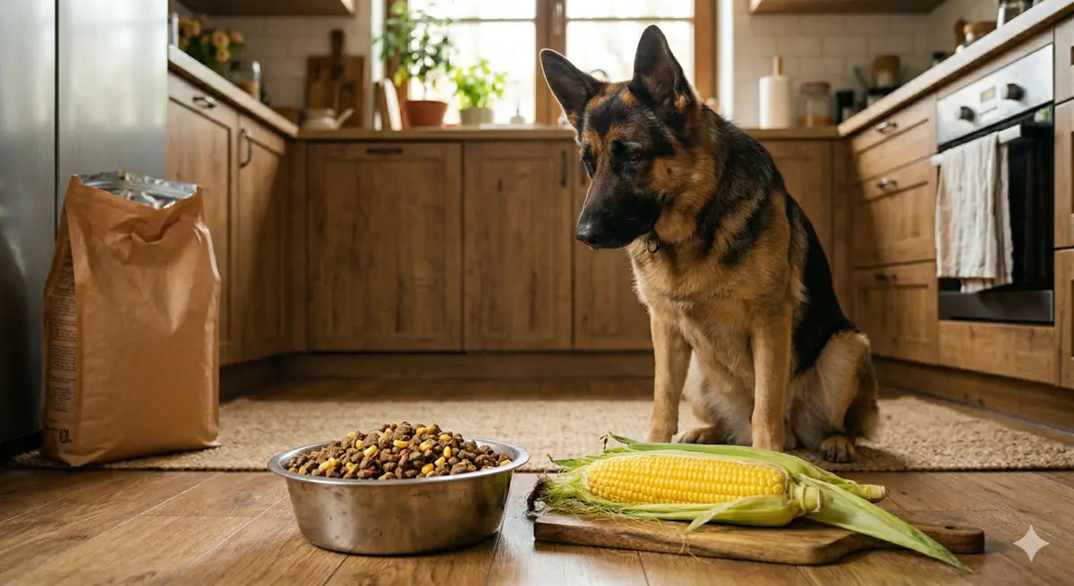 Czy kukurydza powinna być w składzie karmy dla psów?