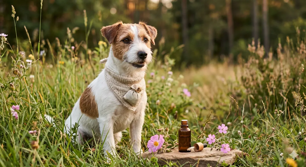 Ochrona psa przed kleszczami - naturalne olejki eteryczne czystek geranium
