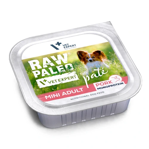 RAW PALEO PORK PATE MINI ADULT - mokra karma dla psów dorosłych - wieprzowina 150g fot. vetplanet.store